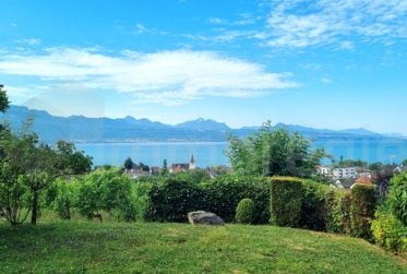 Magnifique appartement de 2,5 pièces en rez-de-jardin avec vue imprenable sur le lac et les montagnes